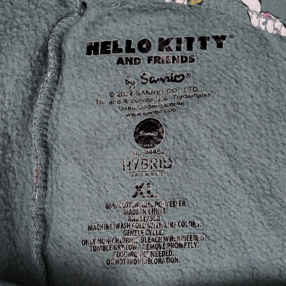 Hello Kitty & Friends Sweatpants Youth XL Sanrio Green Allover Graphic Print - Picture 3 of 4
